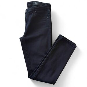 AG Adriano Goldschmied The Prima Cigarette Leg Black Denim Jeans Sz 25 Stretch
